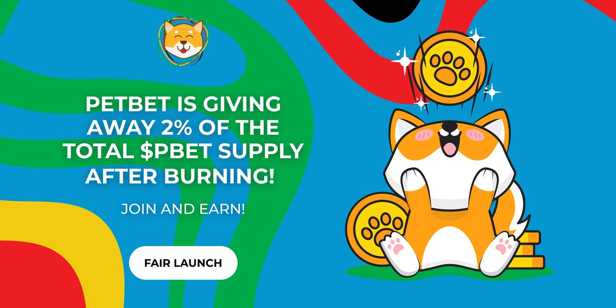 CryptoPetBet's tweet image. NEW PetBet Airdrop is live ⚡️

5 000 lucky participants will be rewarded 🎁

1) Retweet this &amp;amp;tag 3 friends+
@CryptoPetBet
2) Follow @CryptoPetBet Twitter+Instagram
3) Join t.me/cryptopetbet
4) Submit form: t.me/PetBetAirdropB…

@pancakeswap #FAIRlaunch #PetBet #BSCGems