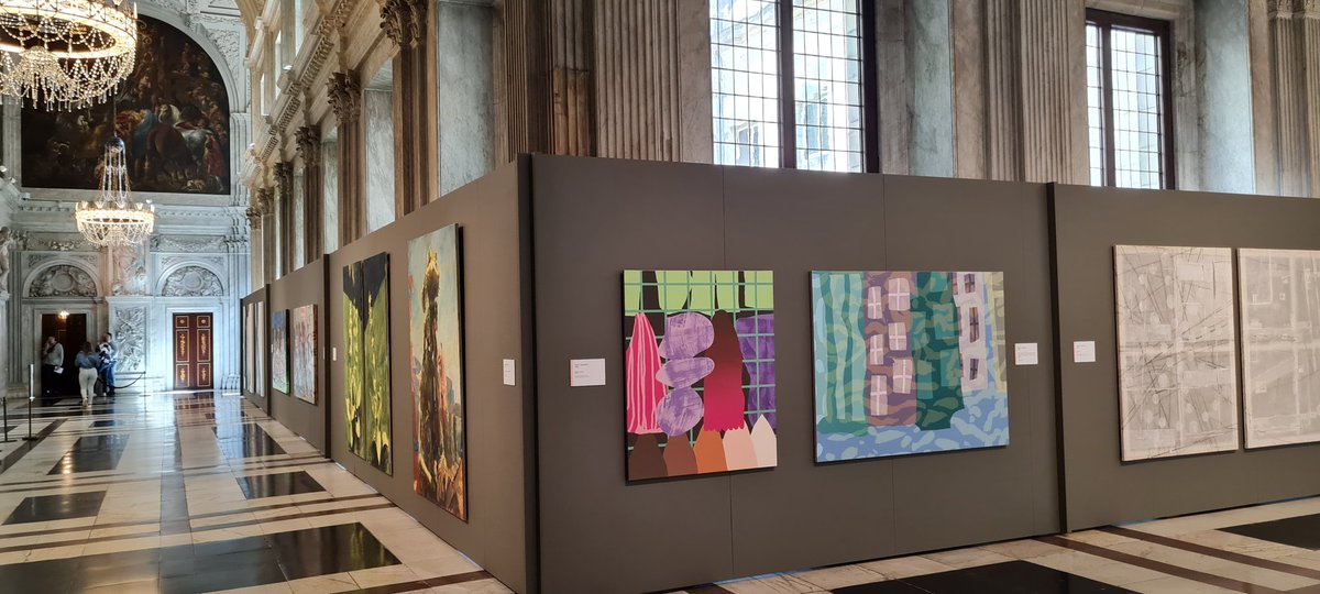 ericvanthoff's tweet photo. Royal Palace of Amsterdam @paleisamsterdam remains one of best kept secrets of The Netherlands! Built as city hall around 1650 during Dutch Golden Age! Now expo of 150th anniversary of the Royal Award for Modern Painting together with 2021 edition! Incl. my favorite #InaVanZyl! https://t.co/WYa1XDiHBf