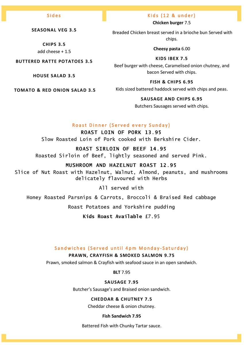 We are excited to launch out brand new menu on the 4th of August! we have added some new starters , mains and puddings.  

Reserve your table now: 01488 639 052