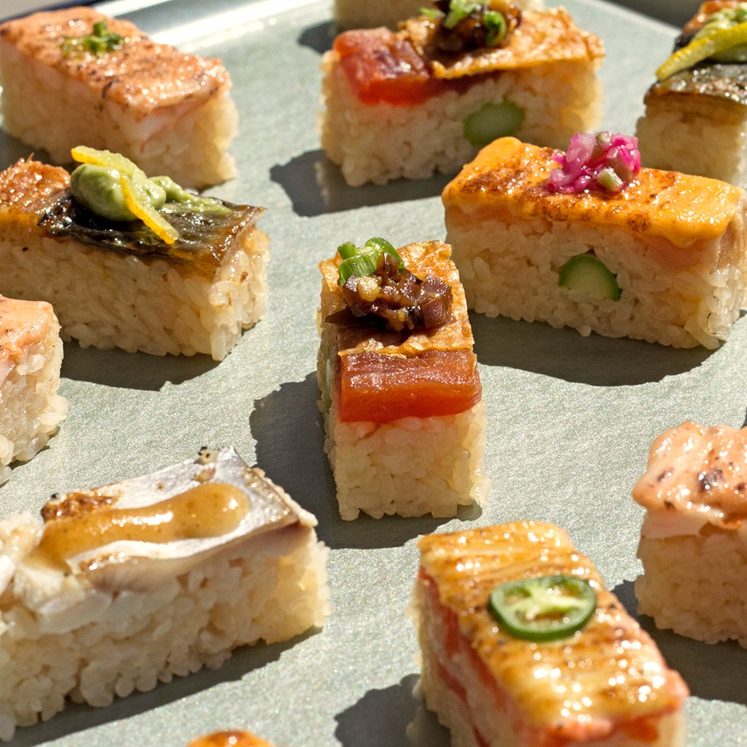torarestaurant's tweet photo. Oshi Obsessed!

We have the largest selection of Aburi oshi sushi amongst all of the Aburi Restaurants venues. 

Stop by this weekend to enjoy our sushi offerings during dine-in service (finally)!

Tables are first-come, first served. We can't wait to serve you! https://t.co/kBzR8uhU8t