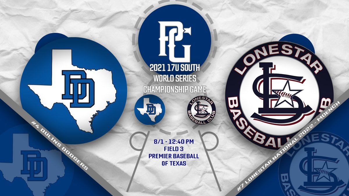 Take a look at the 2021 17U South World Series Championship matchup!

⏬All the info on the tourney can be found here⏬
bit.ly/3xpJHAt