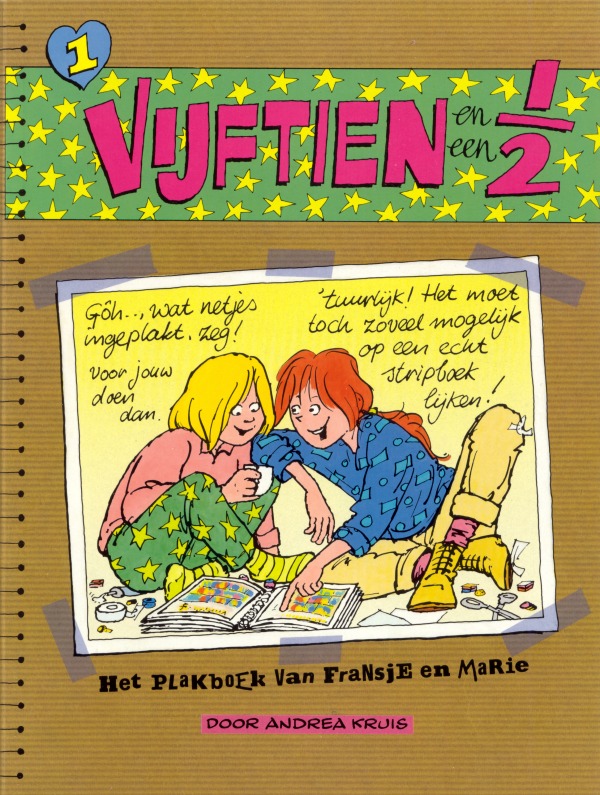 Vanaf 1990 tekende Andrea Kruis voor tijdschrift Margriet tien jaar lang wekelijks de strip 'Vijftien en een ½ - Het Plakboek van Fransje en Marie‘ over twee hartsvriendinnen die op het randje zitten van halfvolwassen worden.
Lees deel 1 hier: stripwinkel.nl/product/vijfti…