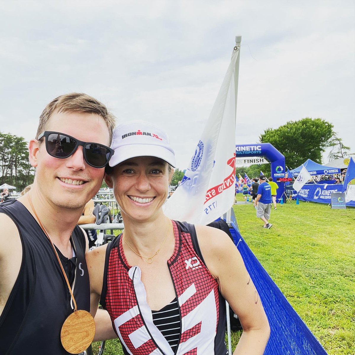 AndrewCMiller's tweet photo. “I don’t need elastic shoelaces. It’s not like I’m going to win.” LITERALLY fell from 2nd to 4th in 8 seconds at the @KineticMSports Culpeper Sprint Tri…less time than I spent tying my damn shoes in transition.🤦‍♂️ #triathlon #gokinetic https://t.co/ehc6KaeigF
