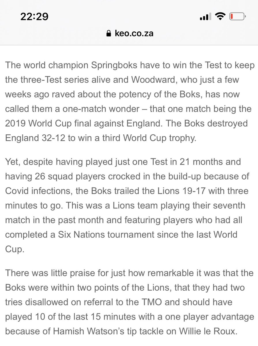 This provides some insightful context of the quality of the Boks by @mark_keohane #RSAvBIL #Bokke #CliveWoodward