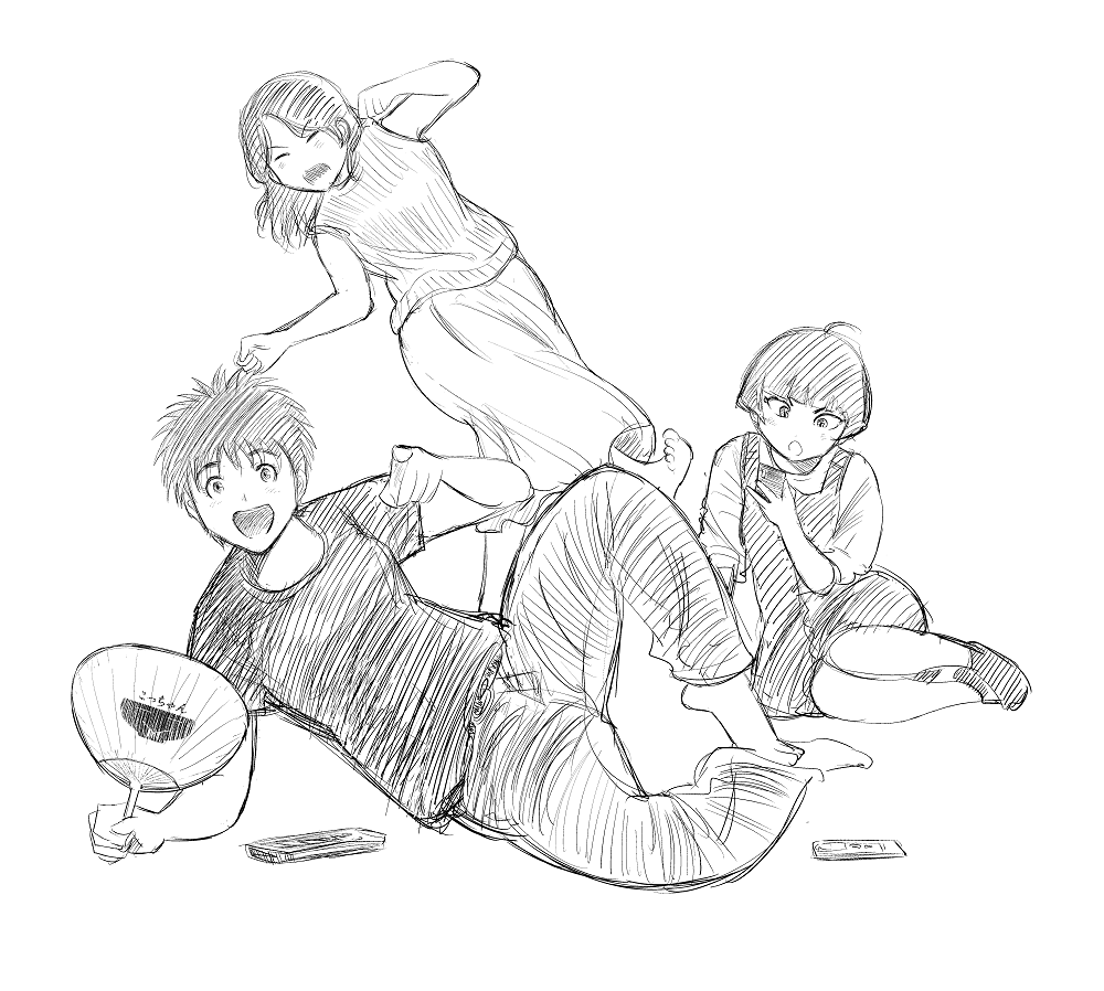 応援(してる人)イラスト 