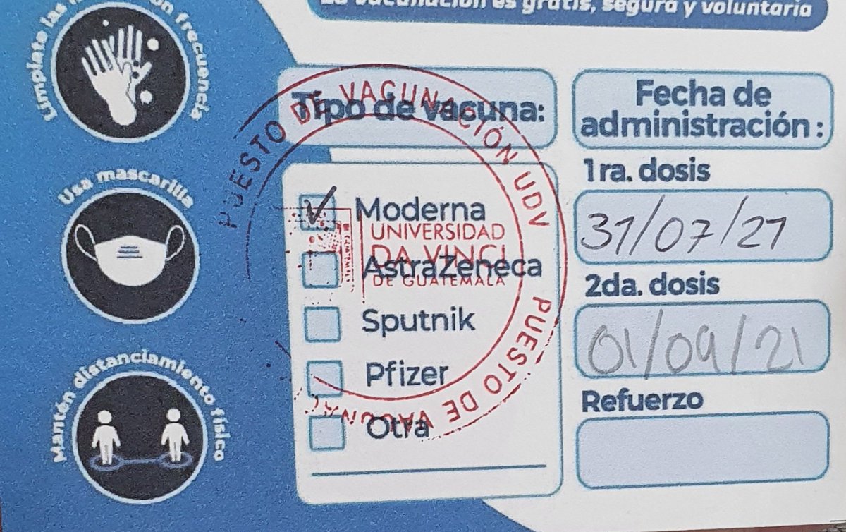 Gracias a la <a href="/udvgt/">Universidad Da Vinci</a> por el orden y el buen trabajo de cada uno que esta en la sede de la z9! Y gracias al gobierno de USA (<a href="/POTUS/">President Donald J. Trump</a>) por la donación 😎 Vacunado a pesar de <a href="/DrGiammattei/">Alejandro Giammattei</a> #RenunciaYaGiammattei #RenunciaGiammattei #RenunciaConsuelo #RenunciaDesconsuelo
