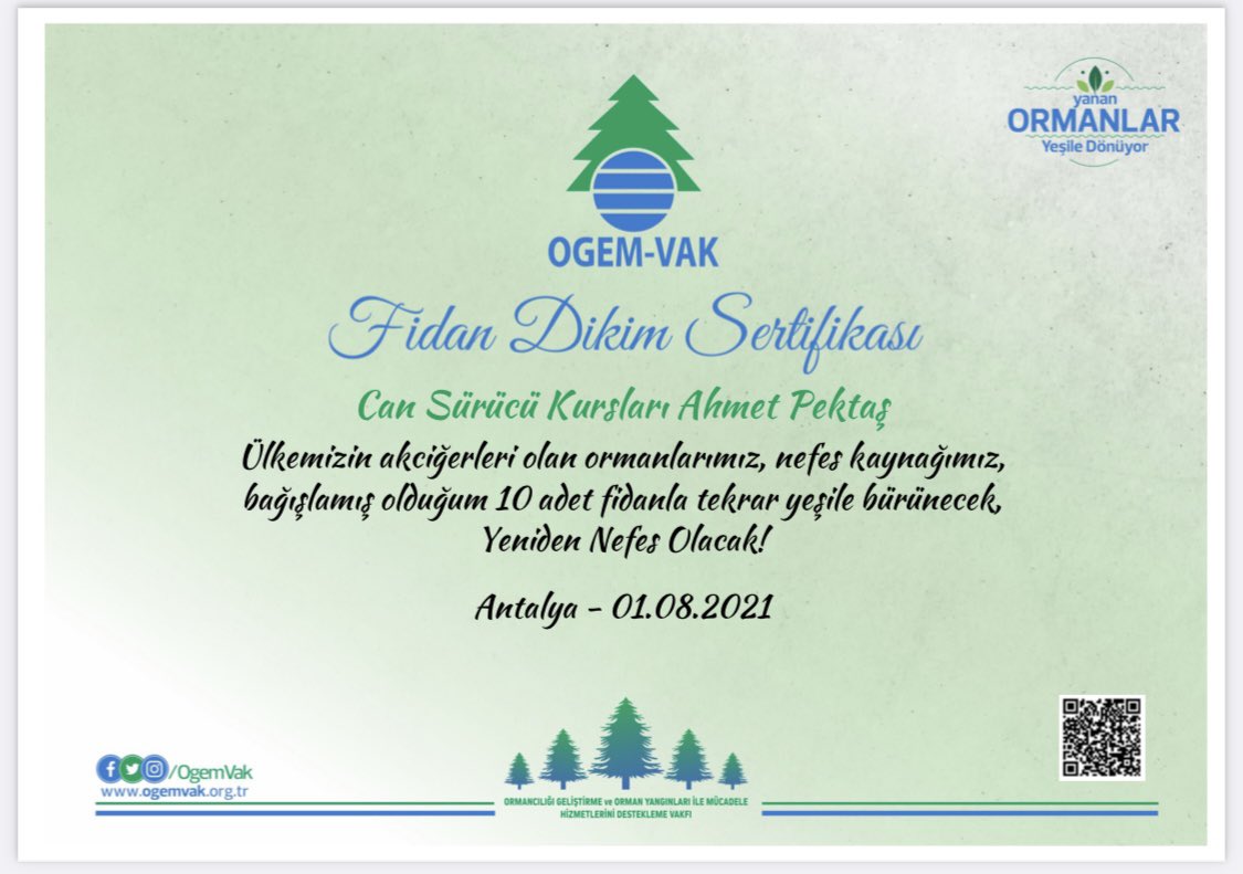 Geleceğe nefes olmak için, yemyeşil bir Türkiye için !… #GeleceğeNefesOl