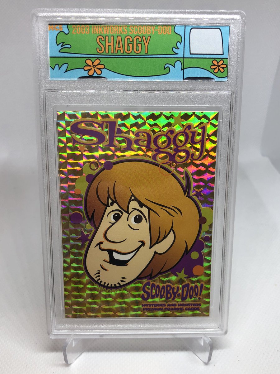 CustomSlabs's tweet image. We made this Scooby-Doo themed custom label for our friends Shaggy card! Want your own custom label, check out our website in our bio!