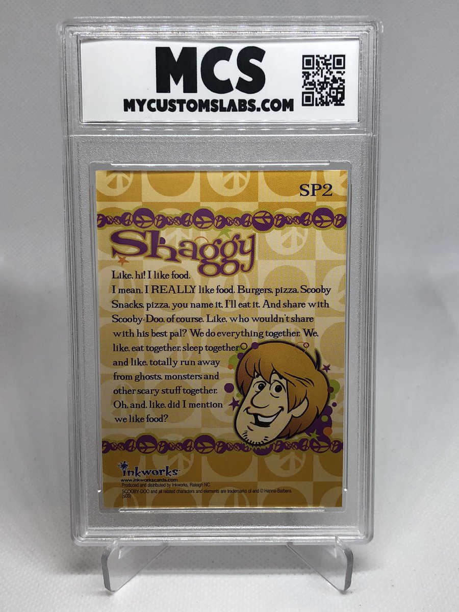 CustomSlabs's tweet image. We made this Scooby-Doo themed custom label for our friends Shaggy card! Want your own custom label, check out our website in our bio!