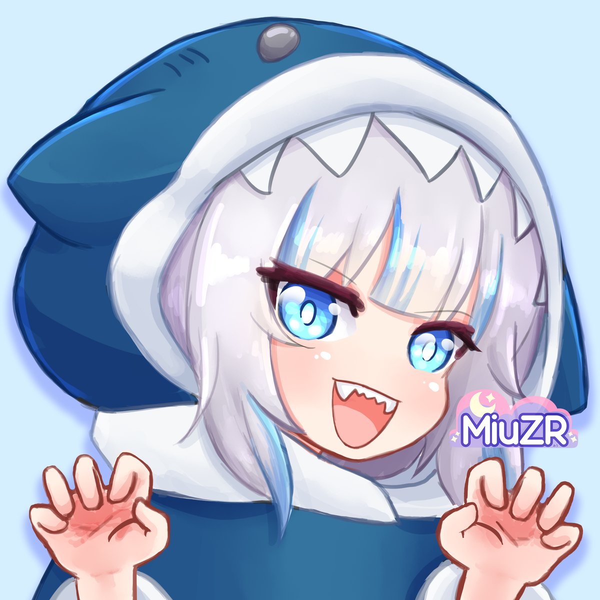 Miu_Zr's tweet photo. ヾ(๑╹◡╹)ﾉ” ✨ It's GURAAA TIMEEE! ✨💙
#gawrt #chumbuds #gawrgura #chibiportrait #gura #gurafanart https://t.co/xqmFYHI2jB