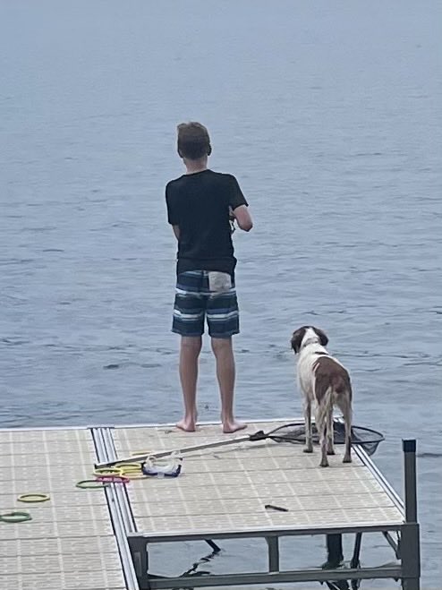 A boy and his dog #cabinliving