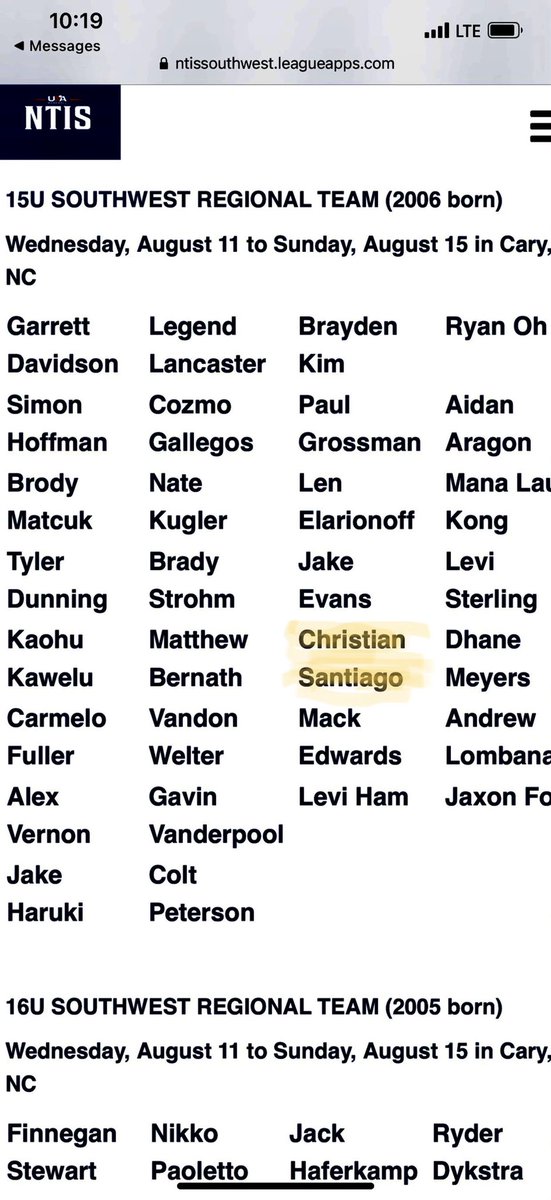 Congrats to Class of ‘24 Christian Santiago for making it to USA Baseball NTIS tournament in Cary North Carolina. Good luck kid!