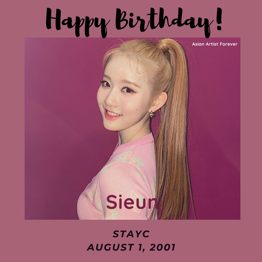 Asian Artist Forever on Twitter: “Happy Birthday Park Si Eun of STAYC
