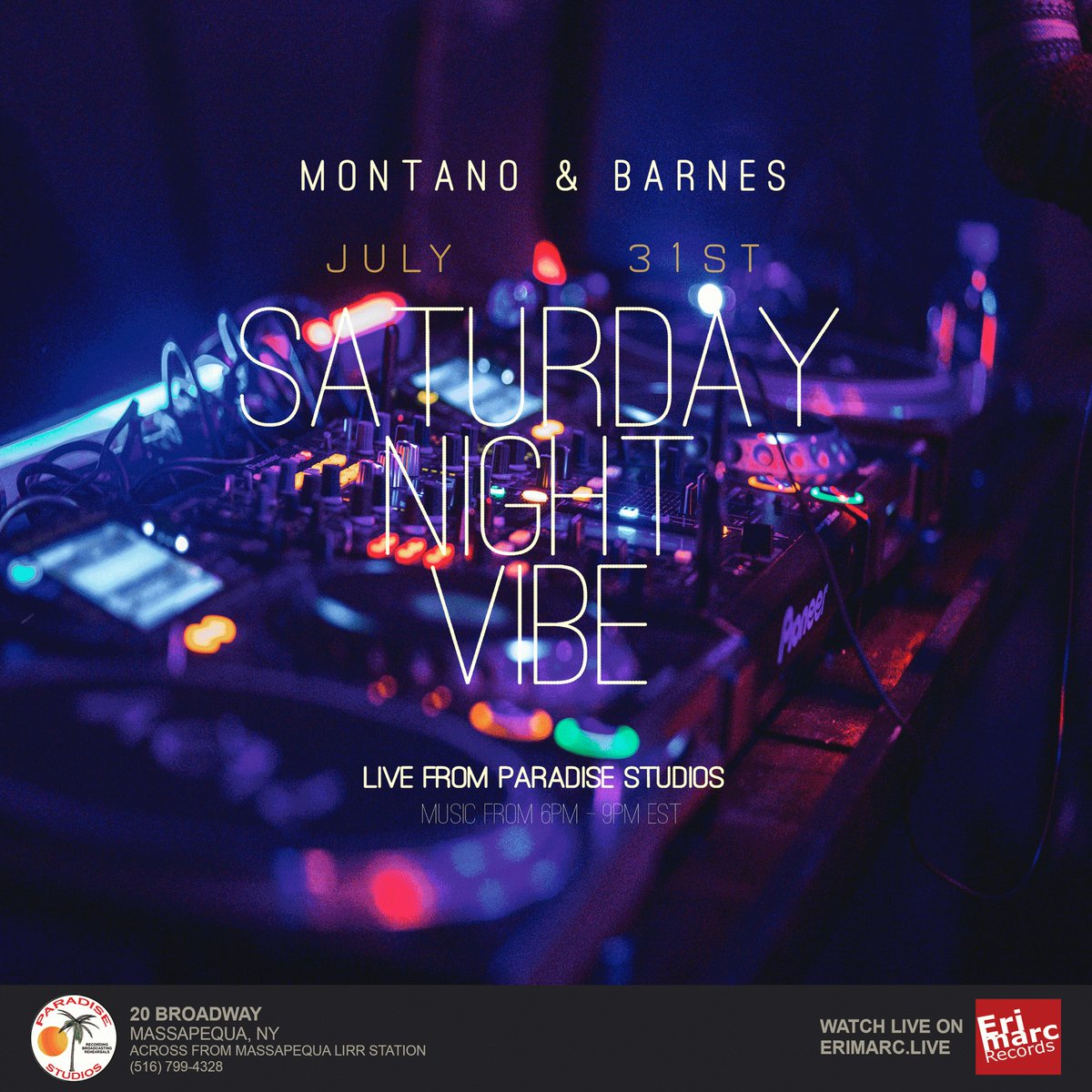 ErimarcRecs's tweet photo. Watch on https://t.co/w2nYl2wqJq or join us at Paradise Studios NY. #erimarcrecs #erimarclive #montano_and_barnes #house #housemusic #techno #techhouse #deephouse #afrohouse #livebroadcast #liveshow #edm #edmlifestyle #edmfamily #edmmusic #edmvibes #wearehouse #thisishouse https://t.co/B7li2Z6pBi
