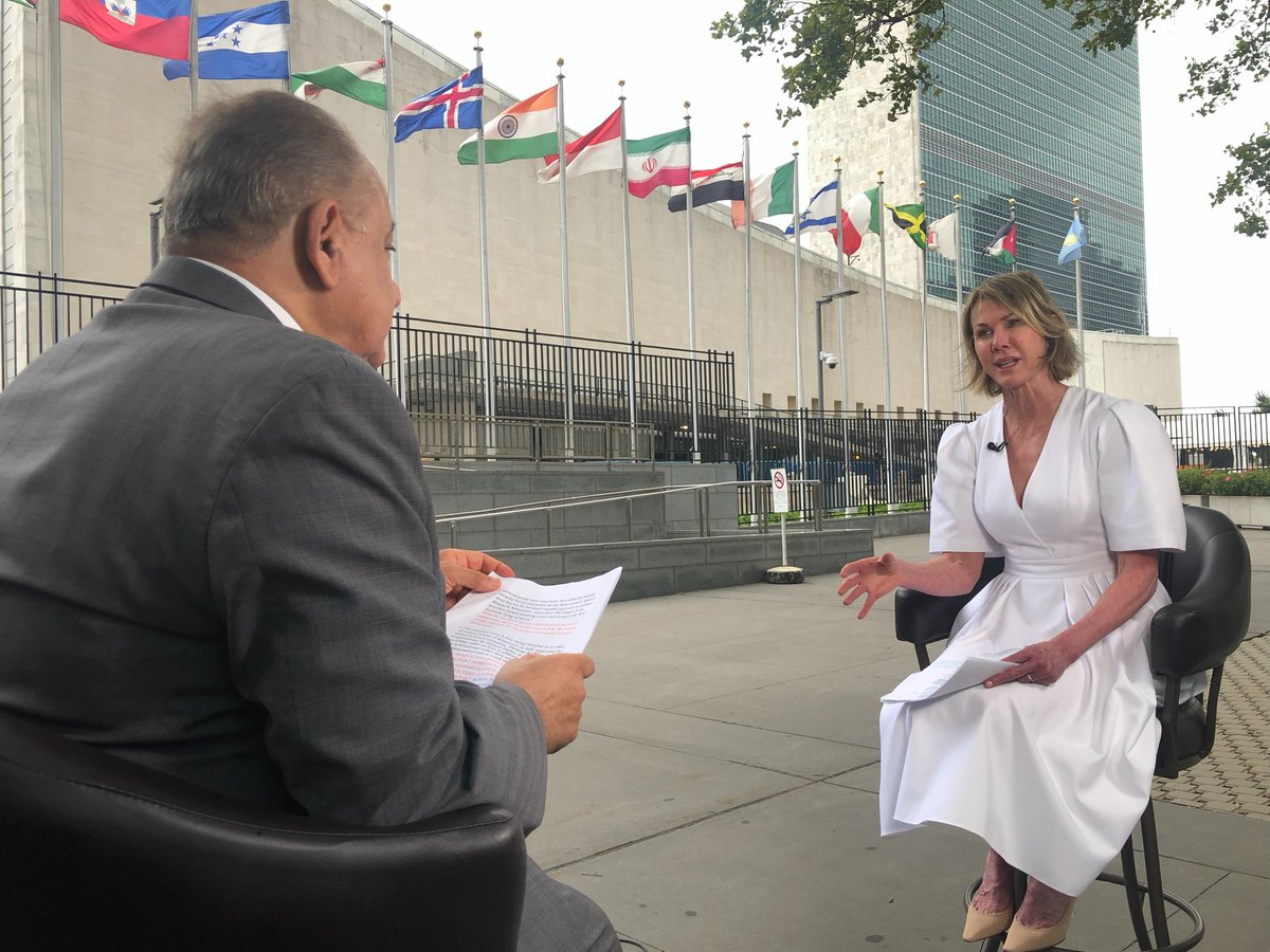 test Twitter Media - Former US UN Ambassador @KellyCraftKY exclusively on "Diplomatic Avenue" @AlArabiya.
On Tunisia:
" We stand firmly with Tunisian President Kais Saied"
On Iran:
"Iran response to peaceful protestors with arrests, bullets & a lot of brutality"
English link:
https://t.co/wmZq9jXH2p https://t.co/4GaWLacGL2