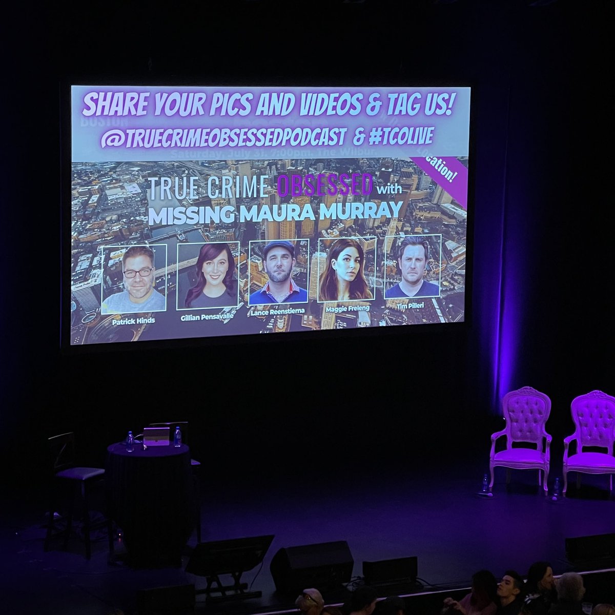 SoftHeatWave's tweet photo. @TrueCrimeObsess live show with @GillianWithaG and @patrickhinds #TCOLive https://t.co/LmBmZpddJr