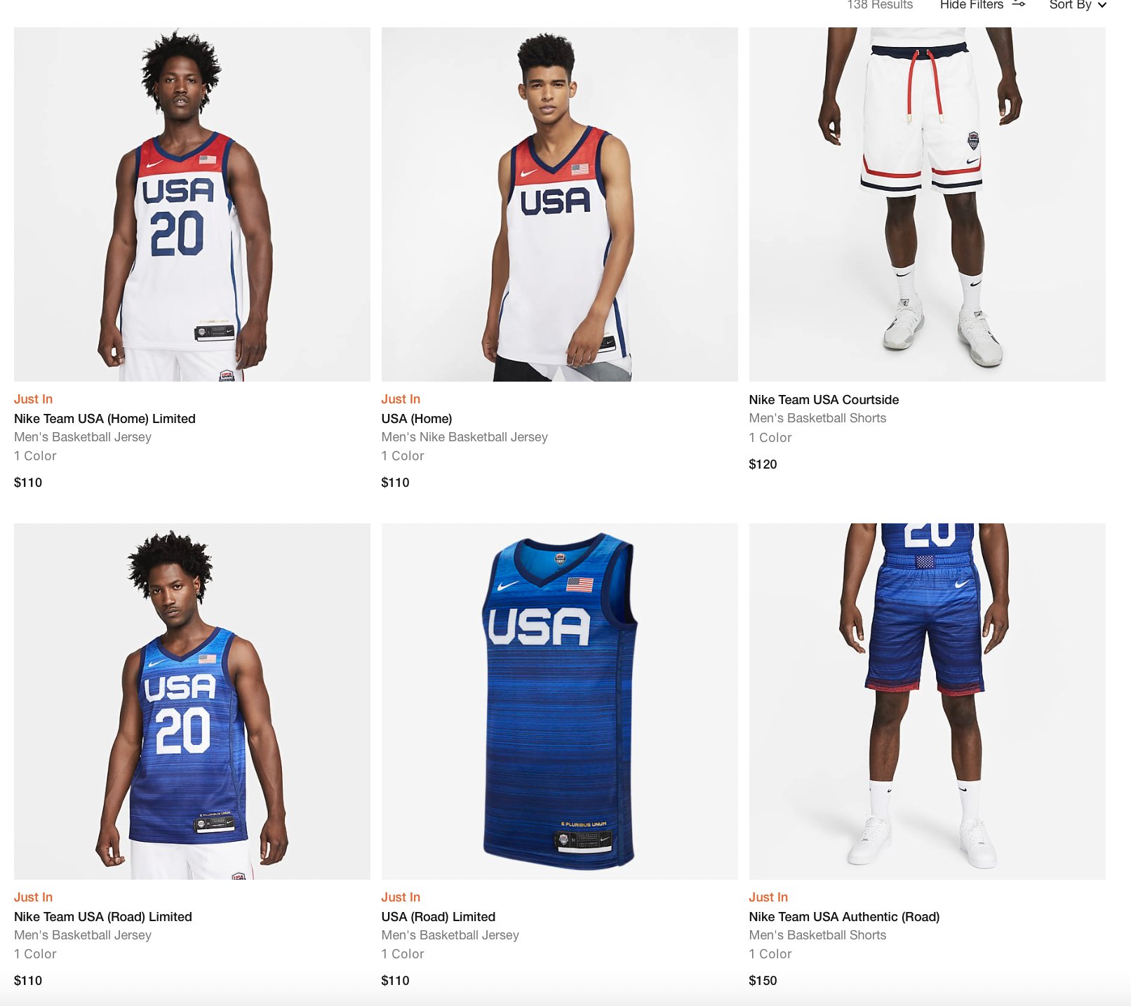 Nike Team USA (Home) Authentic Men's Basketball Jersey.
