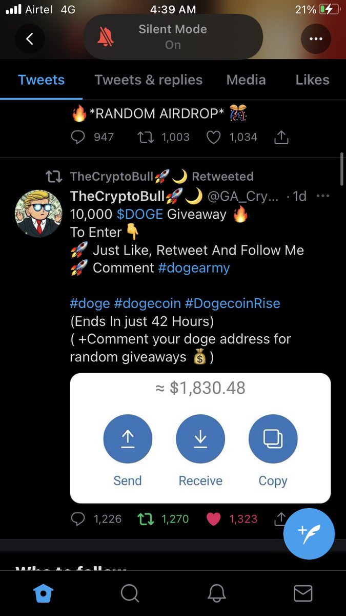 CryptoAj6's tweet photo. @GA_CryptoBull #dogearmy 
#doge #dogecoin #DogecoinRise 

DAGdg3b1Z981R1McMeayT4GQ8afrD77mrN

Done ✅ https://t.co/jhE8vNcVIV