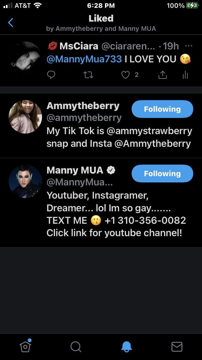 OMG MANNY MUA LIKED MY TWEET!😱🤗💓