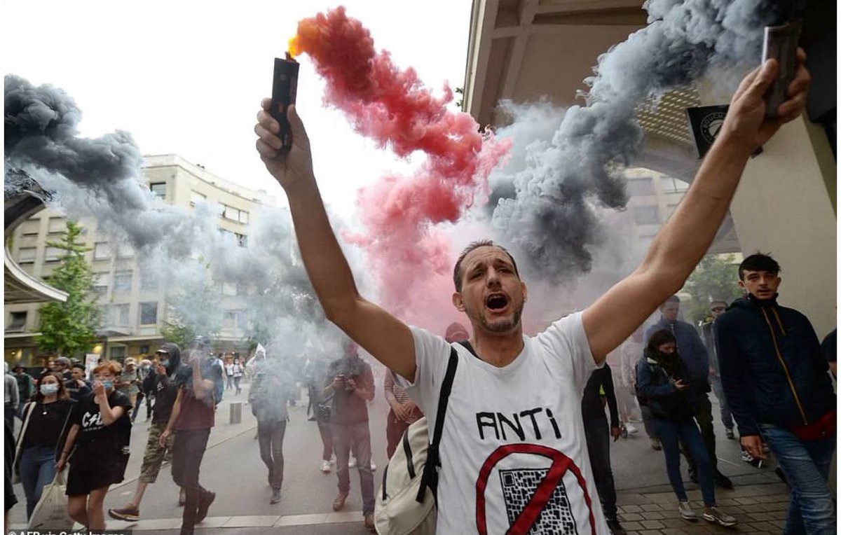 Антикоронавирусные протесты во Франции. 31.07.2021 