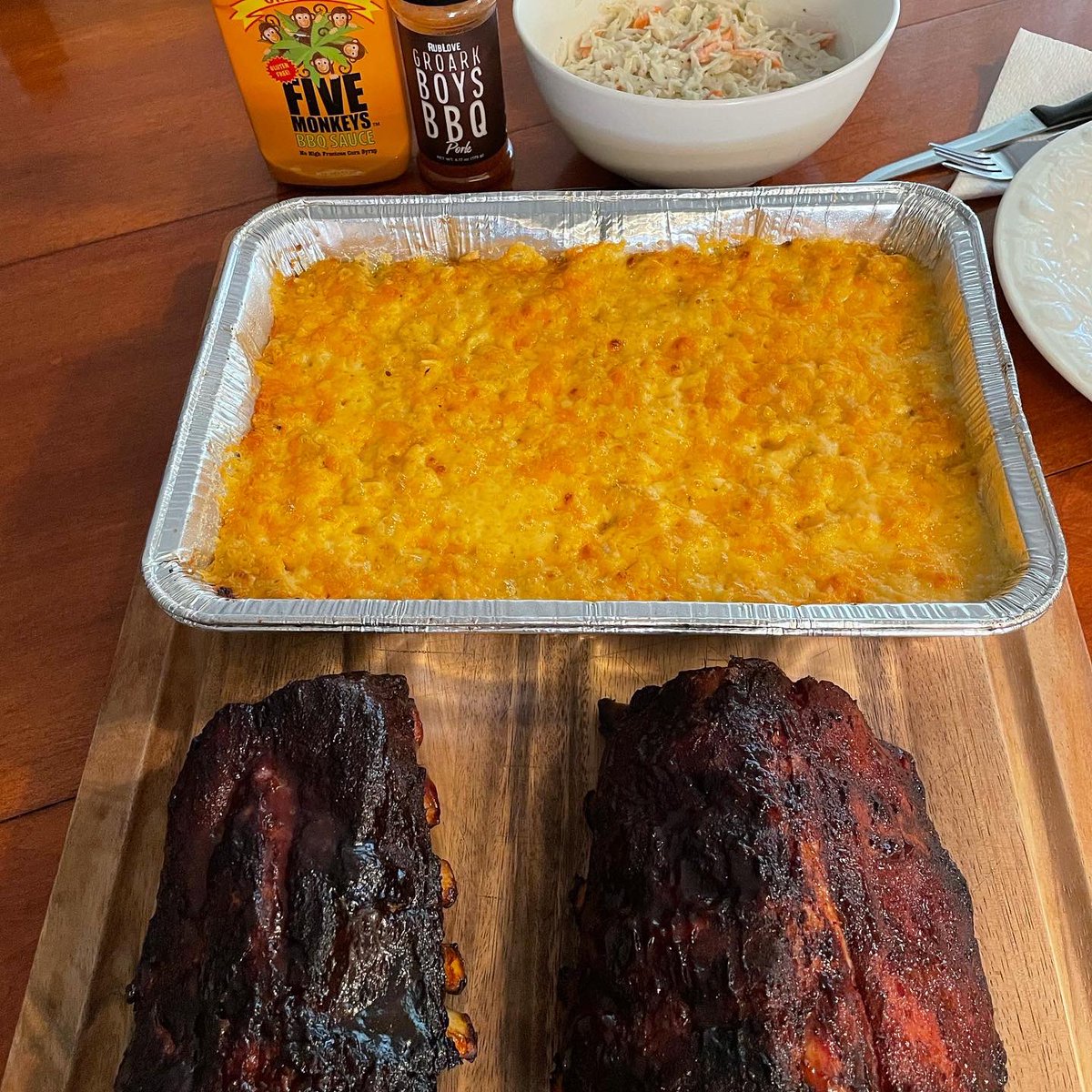 kuhnperalta's tweet photo. When Mom is finally feeling well enough to say what she would like for dinner it’s a good day! 💞 Applewood Smoked Baby Backs on the @WeberGrills Kettle tonight seasoned with @groarkboysbbq Pork Rub. Sauced with @FiveMonkeysBBQ #grilled #bbq #homecook #Foodie #cookingformom https://t.co/1HTzJ7FRRz