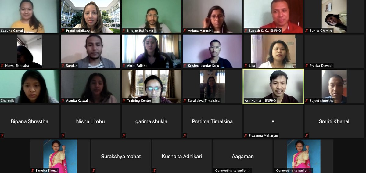 Happening right now! Training of volunteers for the <a href="/MaskNorm/">NORM Mask</a> project in #Nepal. Grateful for the grassroots-level work of our local partners! #COVID19