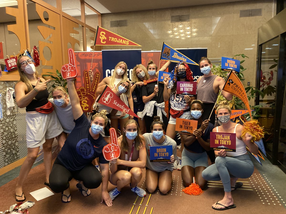 Team USA College (@teamusacollege) on Twitter photo That’s a LOT of school pride on our 🇺🇸 Olympic women’s water polo team.
1️⃣0️⃣0️⃣ percent of the team competed collegiately at four different schools.
cc: <a href="/Pwaterpolo/">Princeton Water Polo</a> I <a href="/UCLAWaterPolo/">UCLA Water Polo</a> I <a href="/USCWaterPolo/">USC Water Polo</a> I <a href="/Stanfordh2opolo/">Stanford Women’s Water Polo</a> I <a href="/USAWP/">USA Water Polo</a>
#OlympiansMadeHere That’s a LOT of school pride on our 🇺🇸 Olympic women’s water polo team.
1️⃣0️⃣0️⃣ percent of the team competed collegiately at four different schools.
cc: <a href="/Pwaterpolo/">Princeton Water Polo</a> I <a href="/UCLAWaterPolo/">UCLA Water Polo</a> I <a href="/USCWaterPolo/">USC Water Polo</a> I <a href="/Stanfordh2opolo/">Stanford Women’s Water Polo</a> I <a href="/USAWP/">USA Water Polo</a>
#OlympiansMadeHere