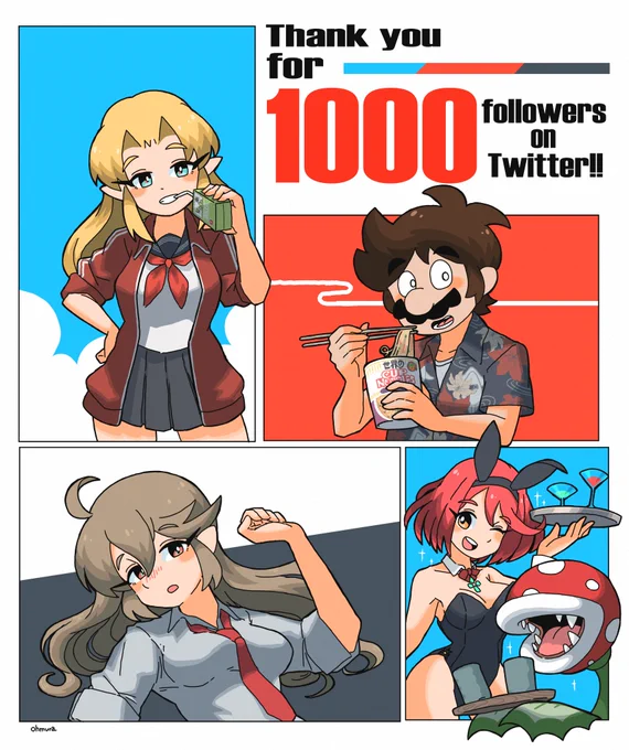 フォロワー様が1000人を超えました!
いつもイラストやまんがをみて下さり、本当にありがとうございます!これからもよろしくお願い致します!
#イラスト 