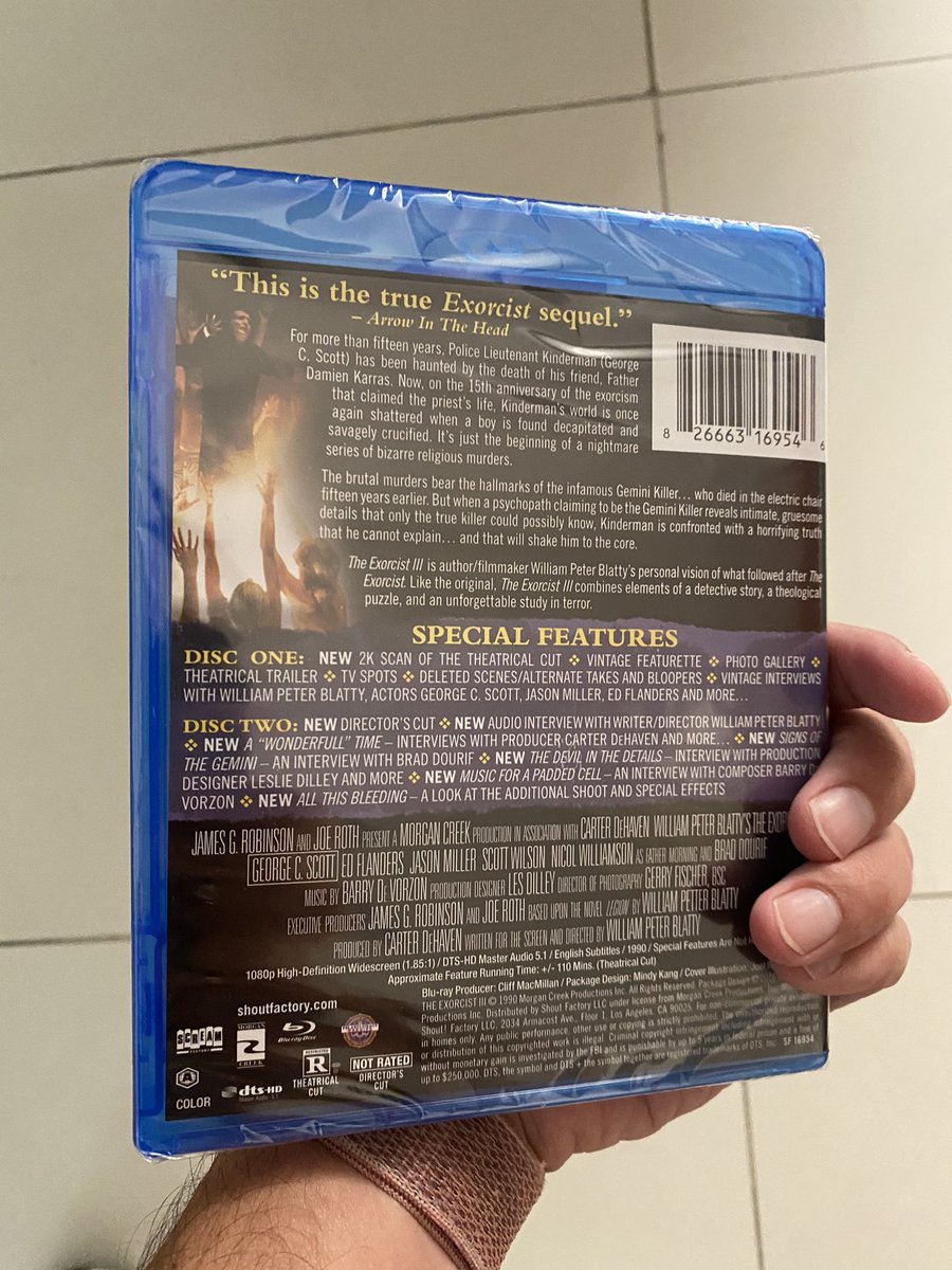 IsaacEzban's tweet photo. WOW! Thanks a lot dear friends at @letterboxd #Horrorville & @Morgan__Creek for sending me this great gift!!! Cant wait to watch it on my big screen... Apparently loving horror (and making good lists about it on @letterboxd ) has its perks!!! #TheExorcistIII https://t.co/VfpmrjjiAL