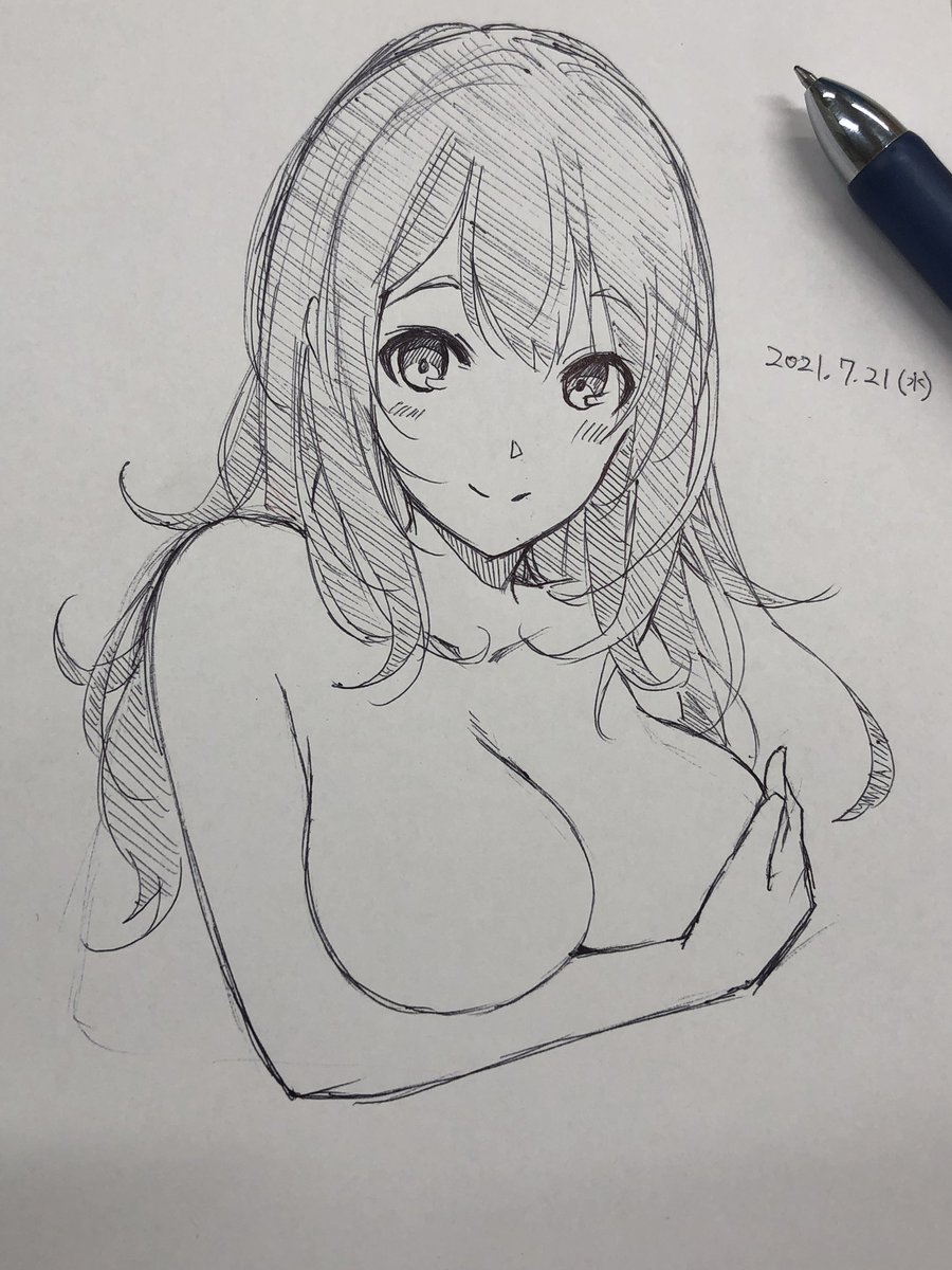 おはようございます。最近ラクガキしたイラストで良さげなものを放置っ(オリジナル)右向き多いな… 