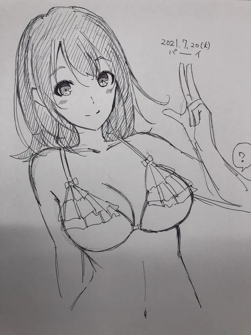 おはようございます。最近ラクガキしたイラストで良さげなものを放置っ(オリジナル)右向き多いな… 