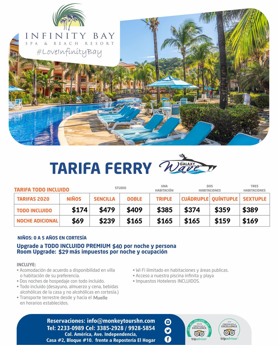 MonkeyTours's tweet photo. Infinity Bay con todo incluido + Ferry desde $359 por persona

#roatan #islasdelabahia #honduras #monkey #monkeytourshn #roatrip #hondurastravel https://t.co/fRanzTBZ5W