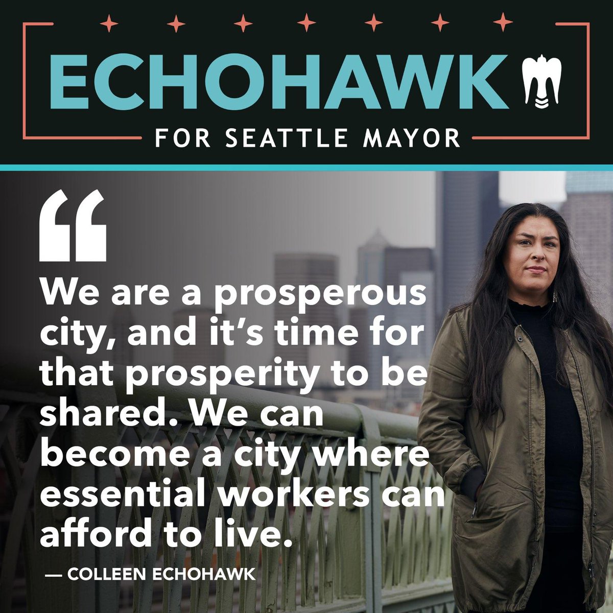 Colleen Echohawk for Seattle Mayor tweet media