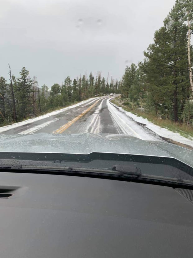 KSL5TV's tweet photo. FLOODING: Parts of State Route 14, located east of Cedar City, flooded this afternoon following a heavy downpour. 🚗💦

📸: Christina DeMille https://t.co/9zoC4N96hu