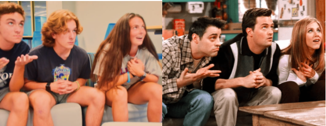 ProfNichols's tweet photo. I assigned my #COMM100 students to "re-create" their favorite movie, TV, album cover or art. Here are just a few... #DOTCOMM100 #CALM100 @taylorswift13 @FriendsTV @thebeatles @ReeseW (more in comments) https://t.co/QPanr2lRWY