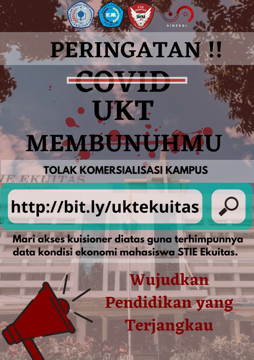[BADAN EKSEKUTIF MAHASISWA] [KEMSOSKES] 

Selengkapnya: 
instagram.com/p/CSAzjr7J0b4/…

bem.ekuitas.ac.id
Line@        : @492jwufa
Facebook : BEM STIE Ekuitas
Youtube    : BEM STIE Ekuitas

KEMENTERIAN KOMUNIKASI DAN INFORMASI
BEMEKUITAS KABINET SINERGI