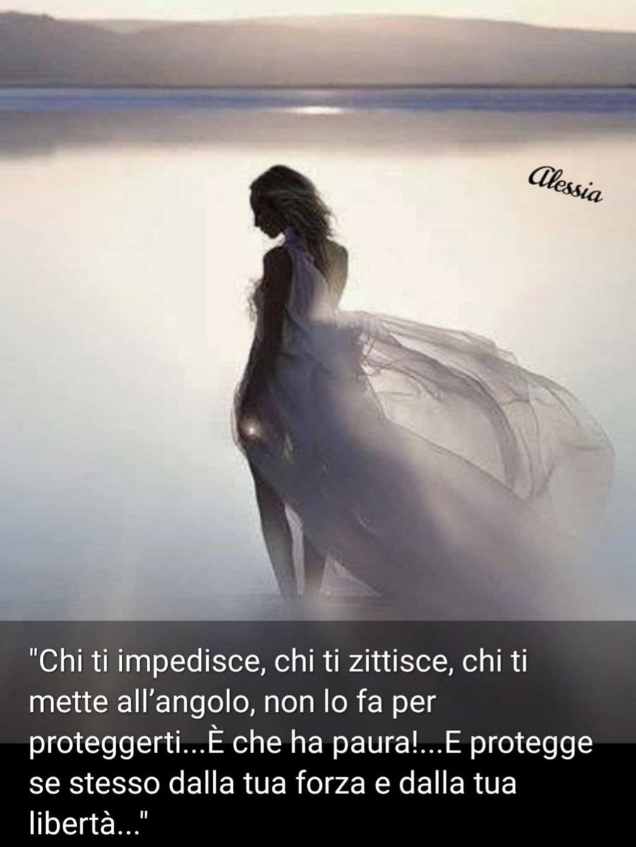 Alessia04789851's tweet photo. Chi ti impedisce, chi ti zittisce, chi ti mette all’angolo, non lo fa per proteggerti. È che ha paura. E protegge se stesso, dalla tua forza e dalla tua libertá..
#proteggere #toprotect #paura #tobeafraid #forza #strength #libertà #freedom #lifecoaching https://t.co/KwhIW4PHdB