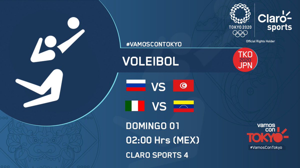 Buenas madrugadas de agosto en @MarcaClaro y <a href="/ClaroSports/">Claro Sports</a> con el Voleibol de Sala 🏐 en vivo junto a <a href="/icgsportal/">Ivan Contreras</a> 
Rusia 🇷🇺 🆚 🇹🇳 Túnez 
Italia 🇮🇹 🆚 🇻🇪 Venezuela