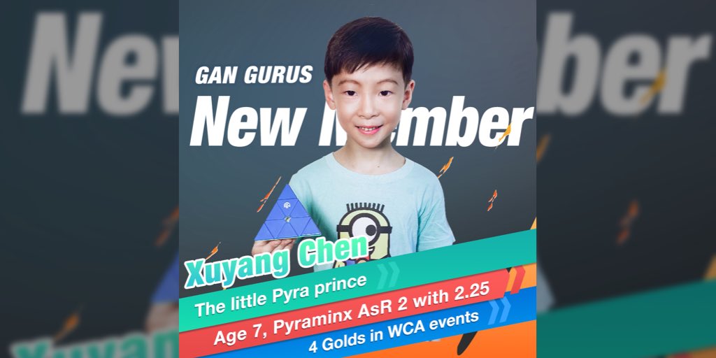 gancube's tweet photo. Another age 7 GAN GURUS. Cheer for the little pyraminx prince!
#GANCUBE #GANGURUS #XuyangChen #GANPyraminxM #CubePlay2.0 https://t.co/TmMe8FdJ7f
