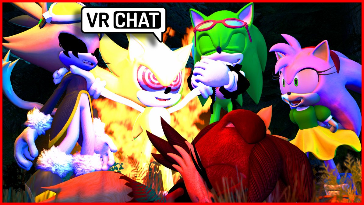 Movie Sonic Meets Fleetway In VR CHAT!! 