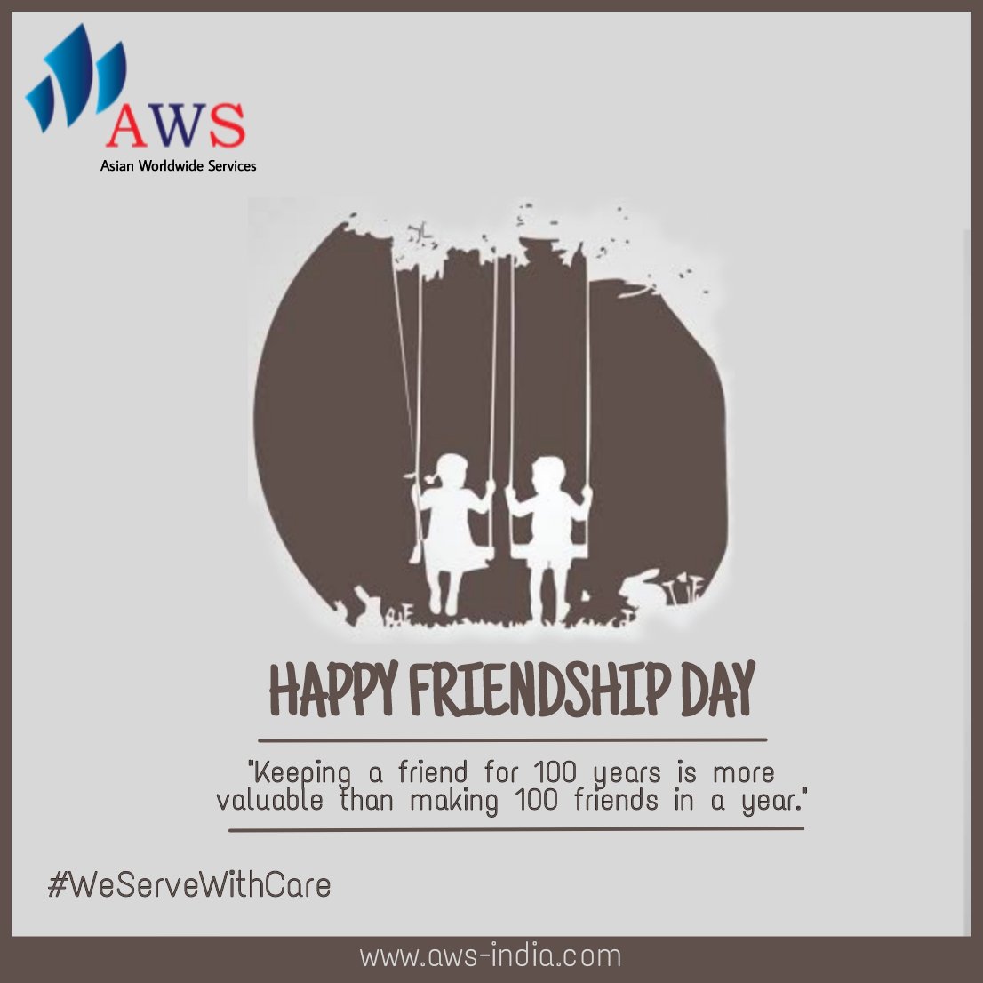 Let's Cherish the special bonds that can't be replaced . AWS Family wishes everyone a joyous #friendshipday 

#awsindia #consolidation #FCL #LCL #import #export #WeServeWithCare