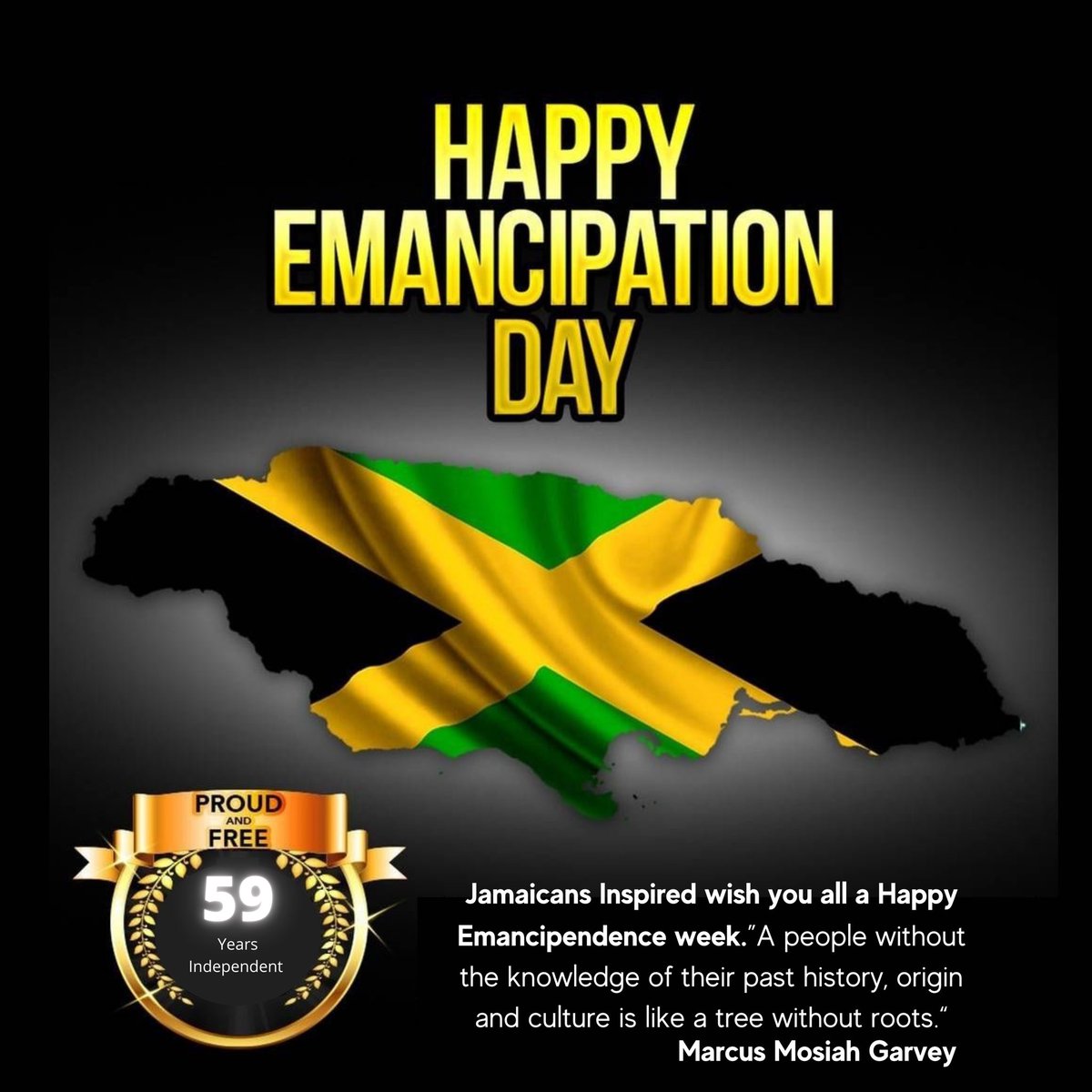 uk_Jamin's tweet photo. Jamaicans Inspired wishing you all a happy emancipation day and happy “emancipendence” week of celebration. @JCDCJamaica #Jamaica59 https://t.co/5Cp1b6pC0B