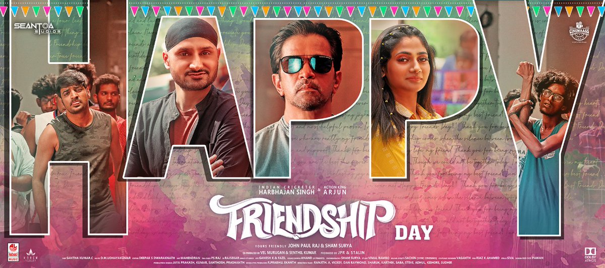 #HappyFriendshipDay wishes from 
#FriendshipMovie ❤️

<a href="/harbhajan_singh/">Harbhajan Turbanator</a> <a href="/akarjunofficial/">Arjun</a> #Losliya <a href="/actorsathish/">Sathish</a> <a href="/JPRJOHN1/">John paul Raj</a> 
<a href="/shamsuryastepup/">Sham Surya</a> @DMUdhayakumar 
<a href="/JSKfilmcorp/">JSK Satishkumar</a> <a href="/santhadop/">Santhakumar Chakravarthy</a> <a href="/LahariMusic/">Lahari Music</a> <a href="/MS_Stalin_/">Stalin</a> <a href="/RIAZtheboss/">RIAZ K AHMED</a>