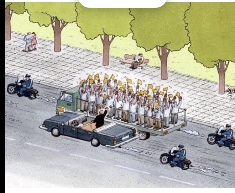 Eski bir karikatür ama güncel değerini koruyor.