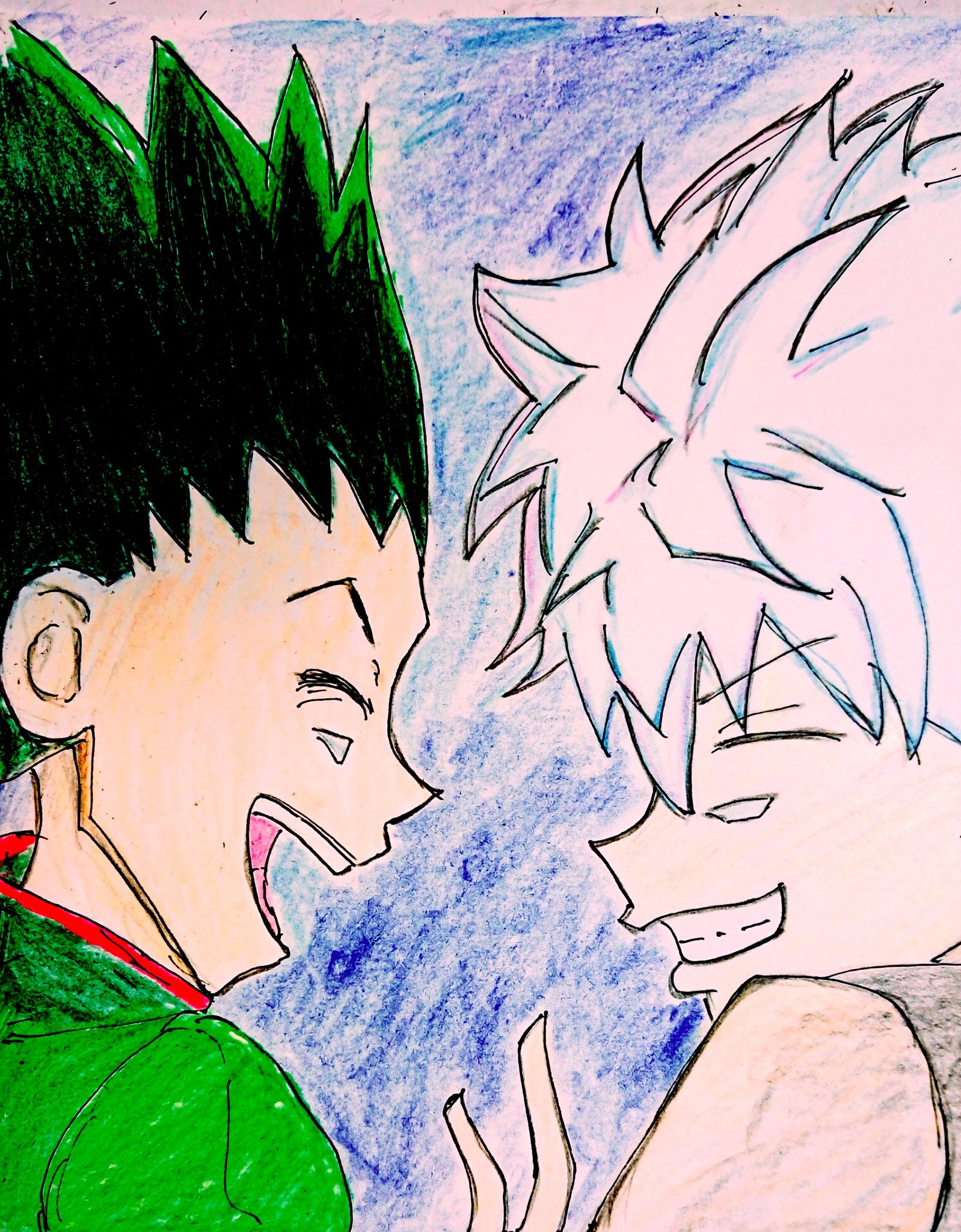 Yuccho Hunter Hunter ゴン キルアを描いてみた Hunterxhunter ハンターハンター ゴンフリークス キルア キルア誕生祭 キルア誕生祭21 ゴンとキルア イラスト ハンターハンターイラスト イラスト好きさんと繋がりたい イラストオーダー
