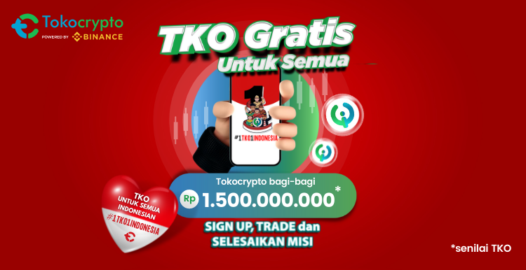 Tokocrypto's tweet image. TKO GRATIS UNTUK SEMUA! #1TKO1Indonesia khusus untuk pengguna baru Tokocrypto. Selesaikan misi dan kamu bisa bawa pulang total hadiah Rp1,500,000,000!!🔥 

Ayo daftar dan trading di Tokocrypto sekarang!! 
bit.ly/1TKO1INDONESIA…

#Tokocrypto #1TKO1Indonesia #salamtothemoon