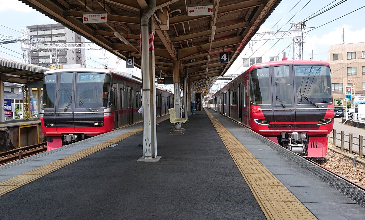 laputaman811's tweet photo. 新木曽川11:50発普通須ヶ口行き
ピカピカの9507Fが担当。
3308Fとの並びを見れました。
#名鉄 #meiun #9507F https://t.co/nvkGPV5zcL