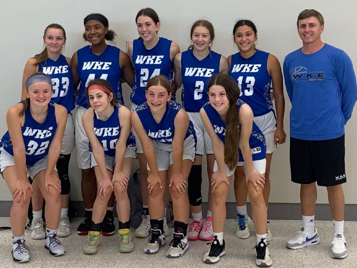 Super proud of this group during their last tourney of the summer! 9 points away from being 3-0 yesterday and battled back to go 2-1 today and played their best ball of the summer! Really enjoyed coaching them and seeing them grow as people and players!! #WKEfamily