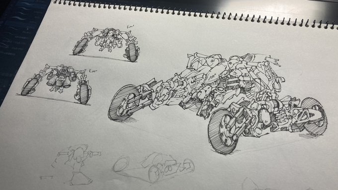 コトブキヤのラピッドレイダー二つ使って頭も燃費も悪そうなメカ作ろうと思ったけどそんな造形力ないので誰か作ってください 