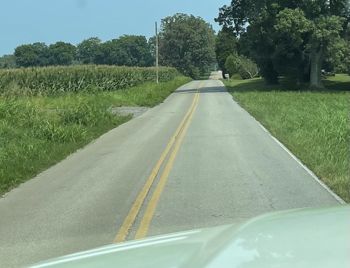 Ain’t much, but we got it honest. I don’t regret not being in the city or the center of activity. Damn, that corn sure looks good. Won’t be long till harvest.